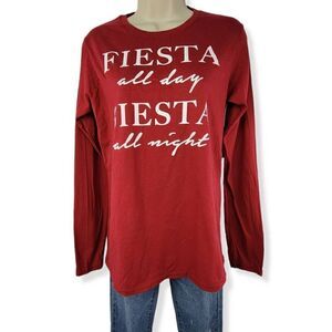 Freeze Red Fiesta all day Siesta all night Long Sleeve Tee M Junior